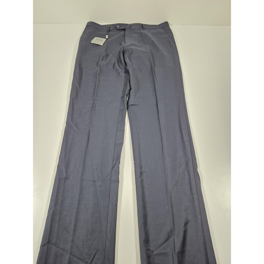 VTG Rossetti Dress Pants Men's 38x36 Blue Wool Super 150s Flat Front Formal NWT